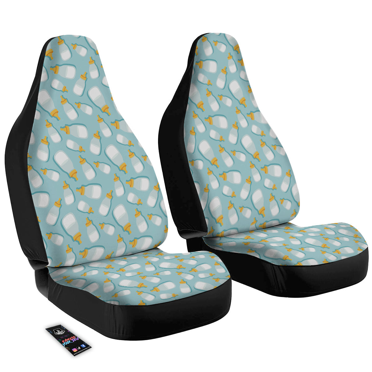 Baby Mike And Bottles Print Pattern Car Seat Covers-grizzshop