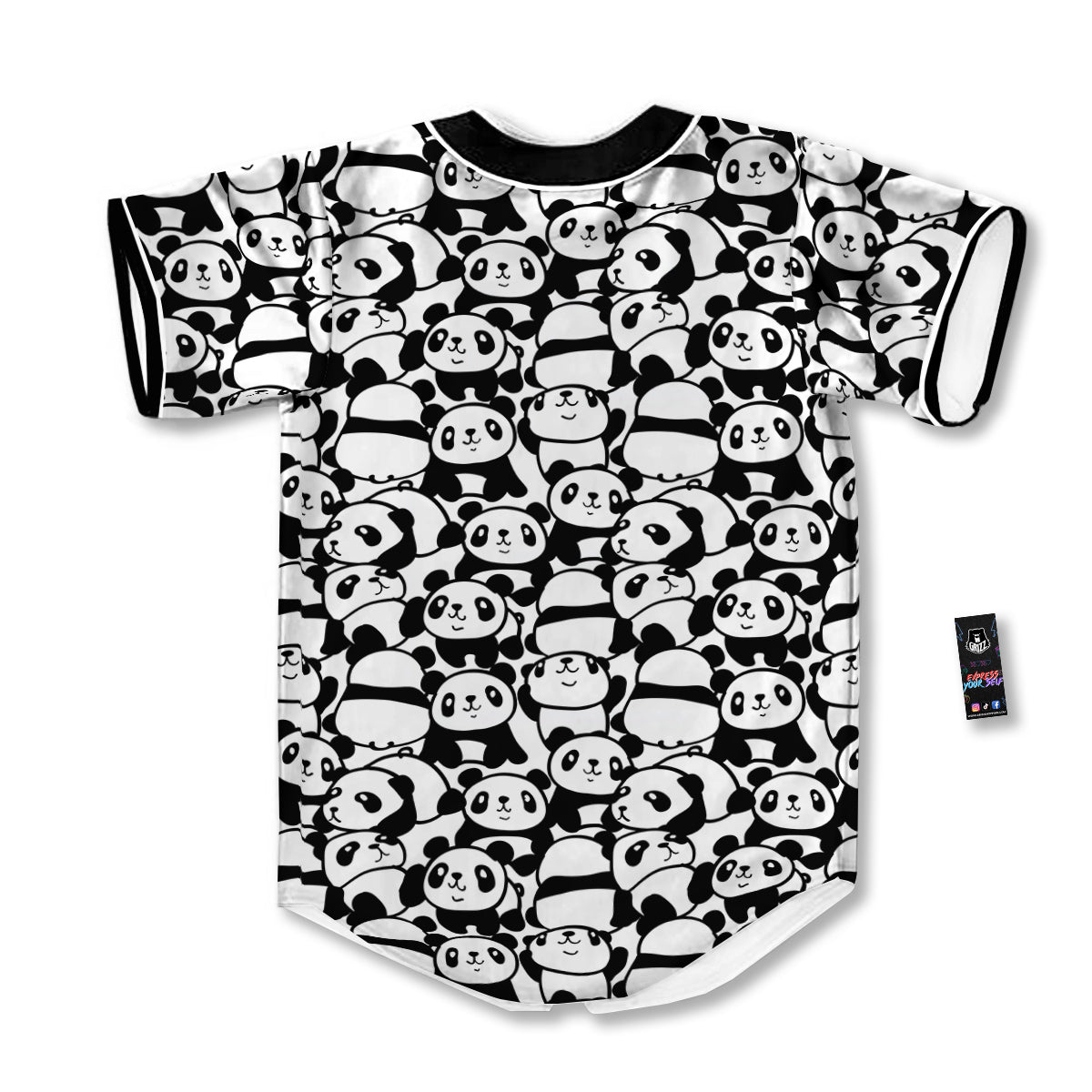 Baby Panda Cute Print Pattern Baseball Jersey-grizzshop