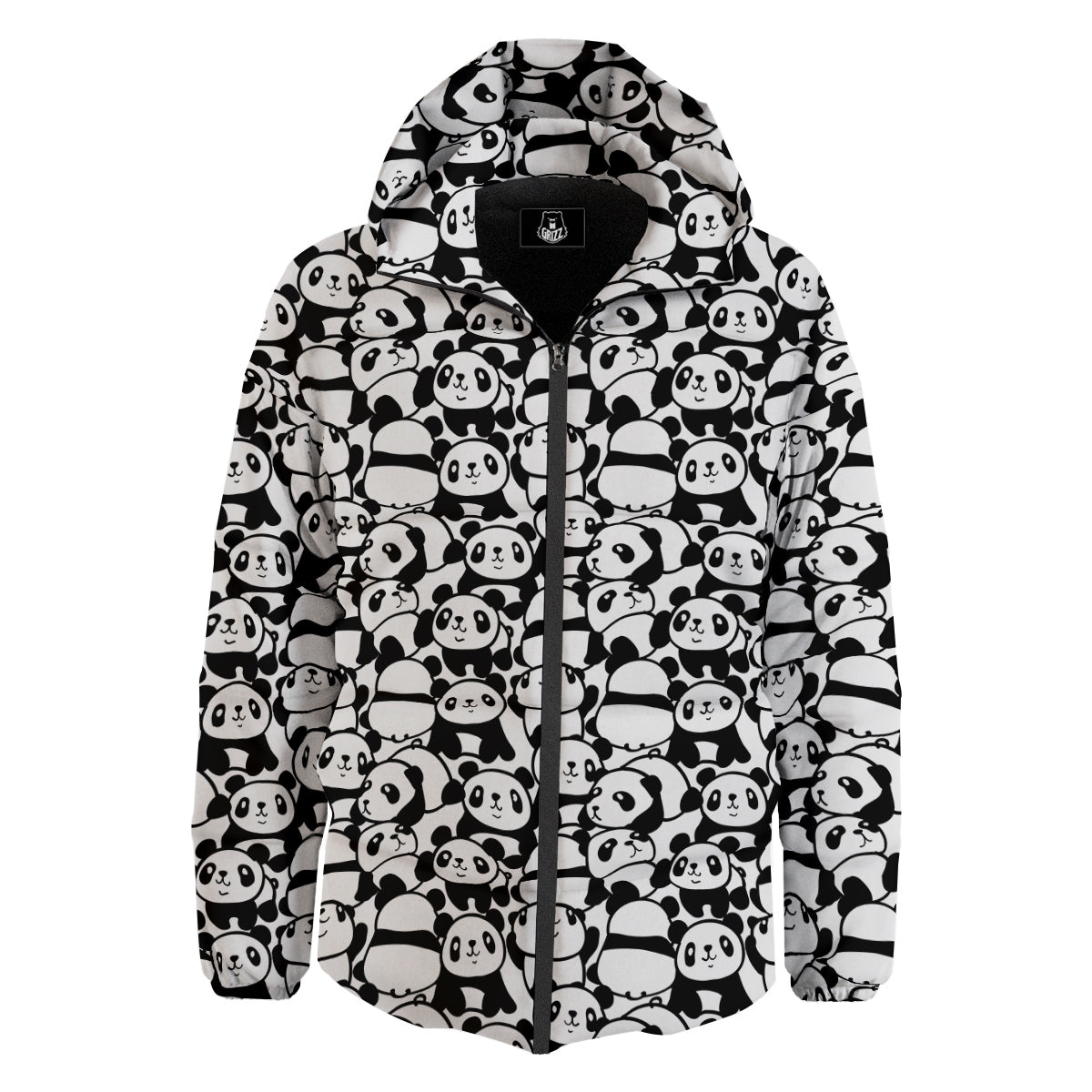 Baby Panda Cute Print Pattern Down Jacket-grizzshop