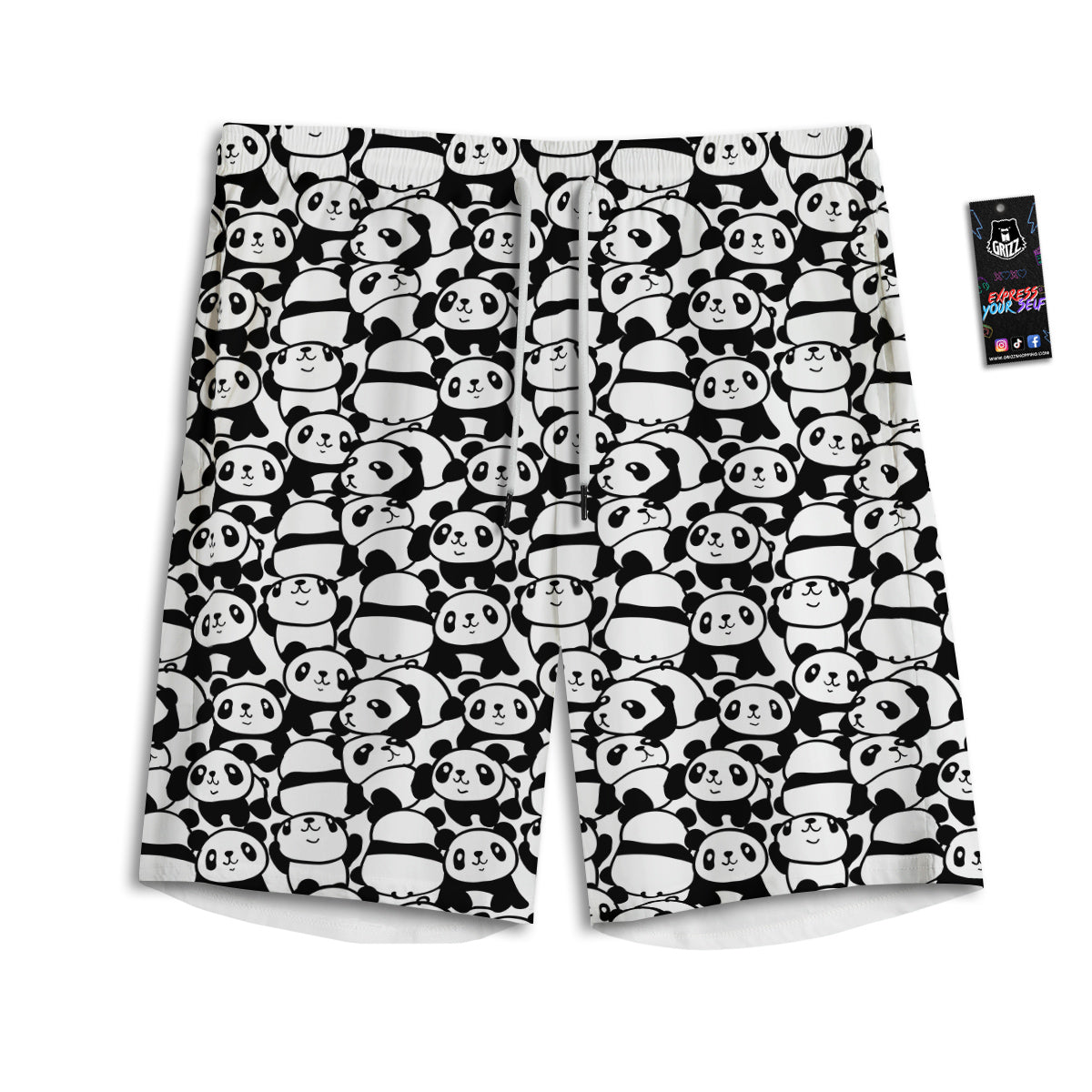 Baby Panda Cute Print Pattern Men's Athletic Shorts