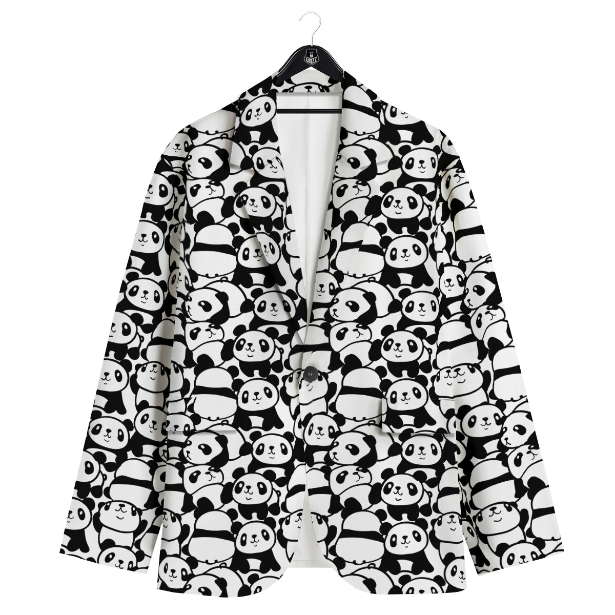 Baby Panda Cute Print Pattern Men's Sport Coat-grizzshop