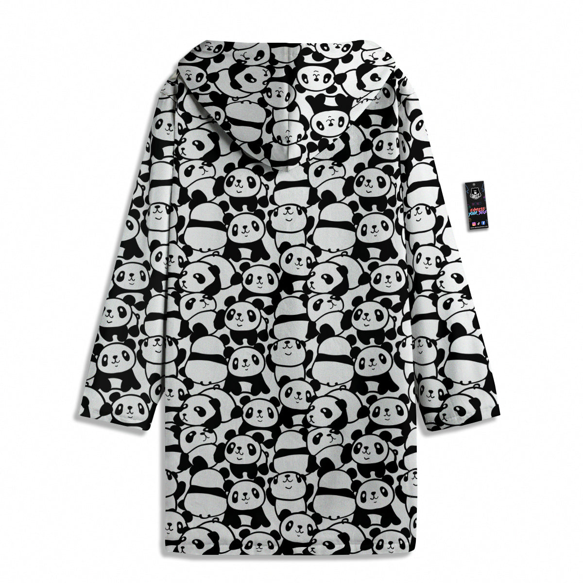 Baby Panda Cute Print Pattern Men's Windbreaker Jacket-grizzshop