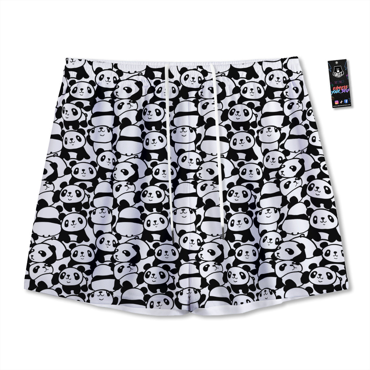 Ballet Dancing Print Pattern Mesh Shorts