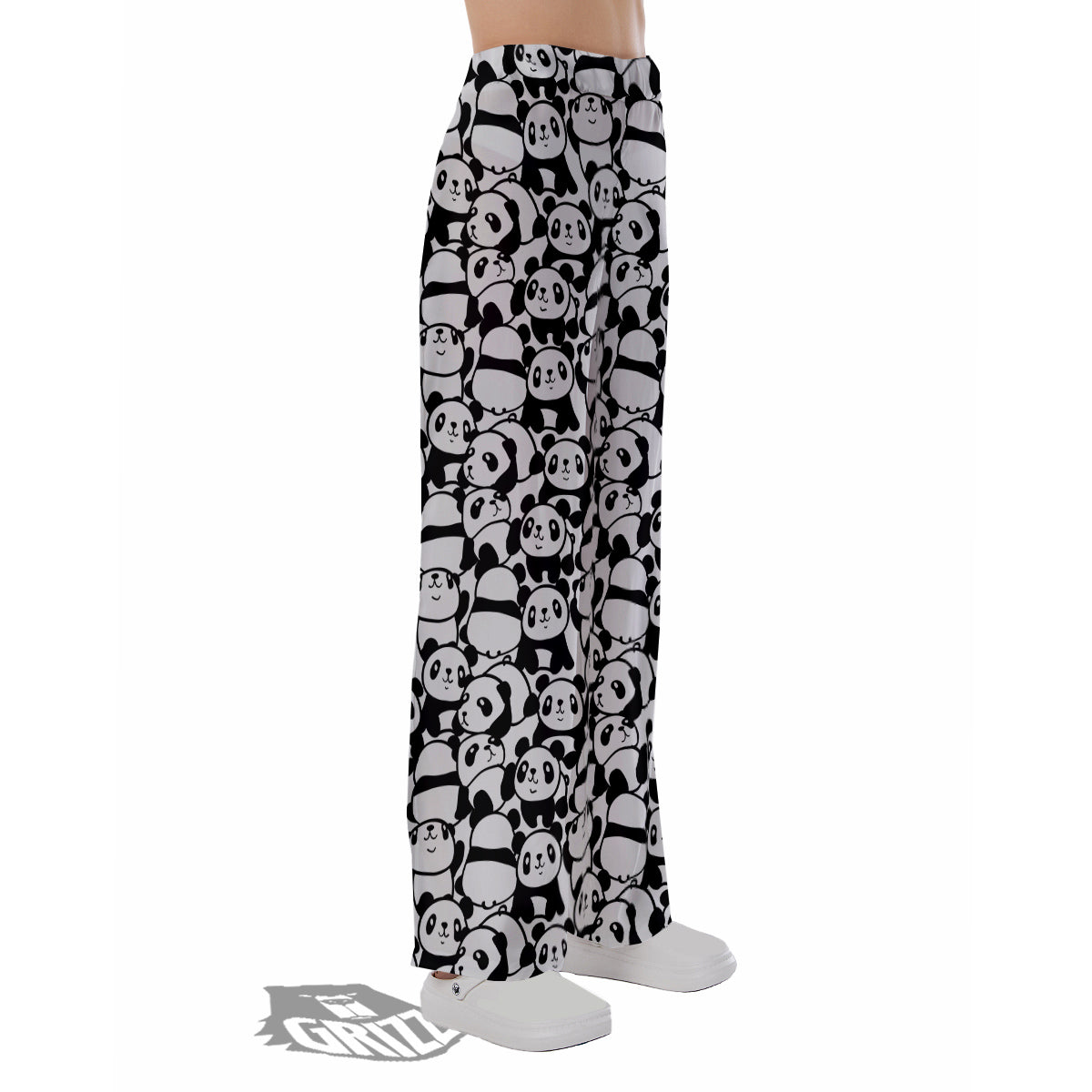 Baby Panda Cute Print Pattern Pajama Pants-grizzshop