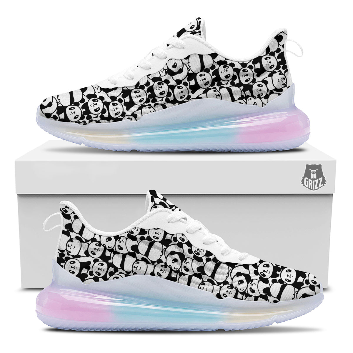 Baby Panda Cute Print Pattern Running Sneakers-grizzshop