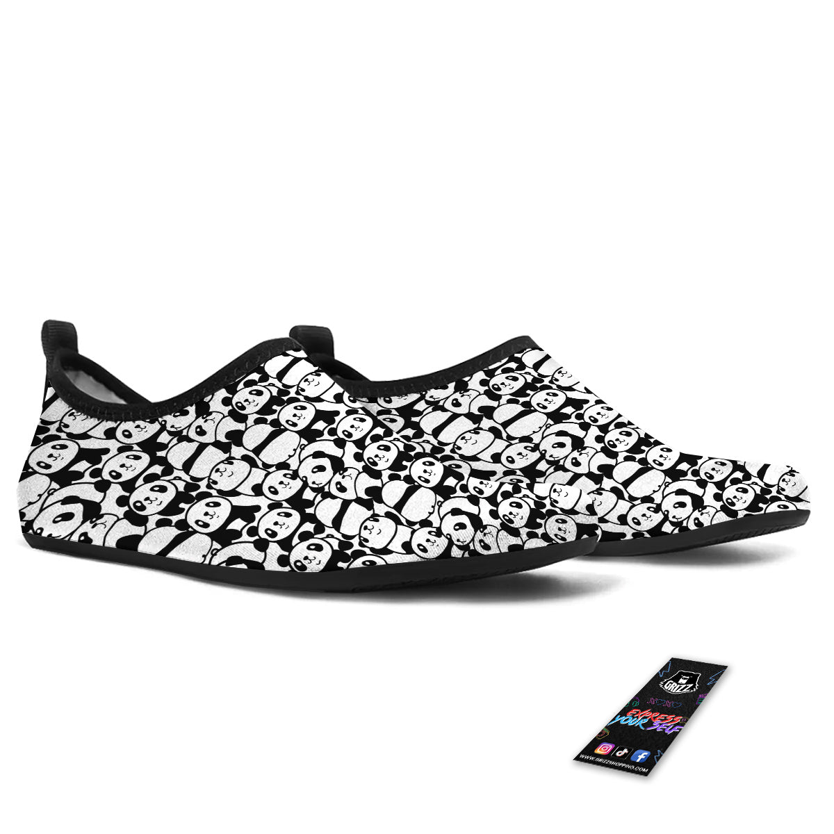 Baby Panda Cute Print Pattern Water Shoes-grizzshop
