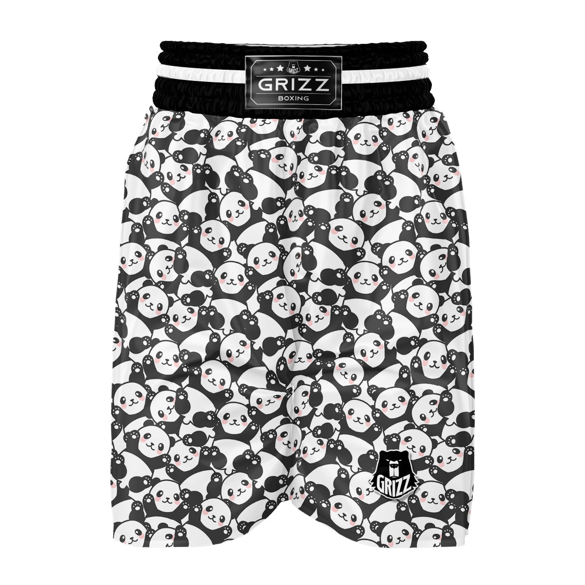 Baby Panda Pattern Print Boxing Shorts-grizzshop