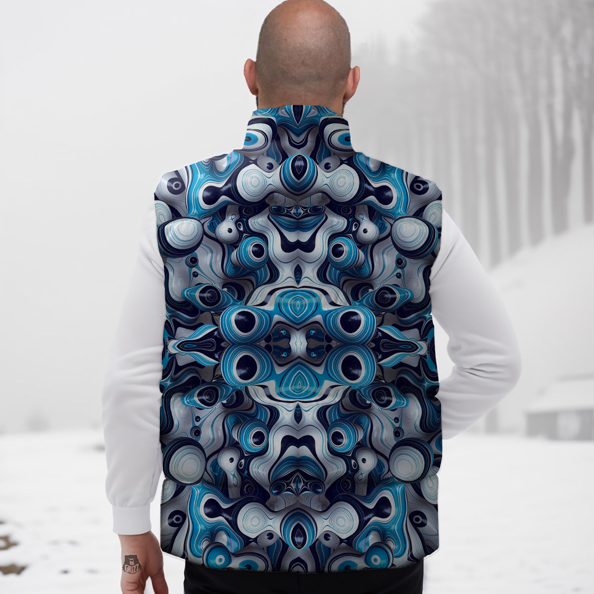 Baby Panda Pattern Print Down Vest