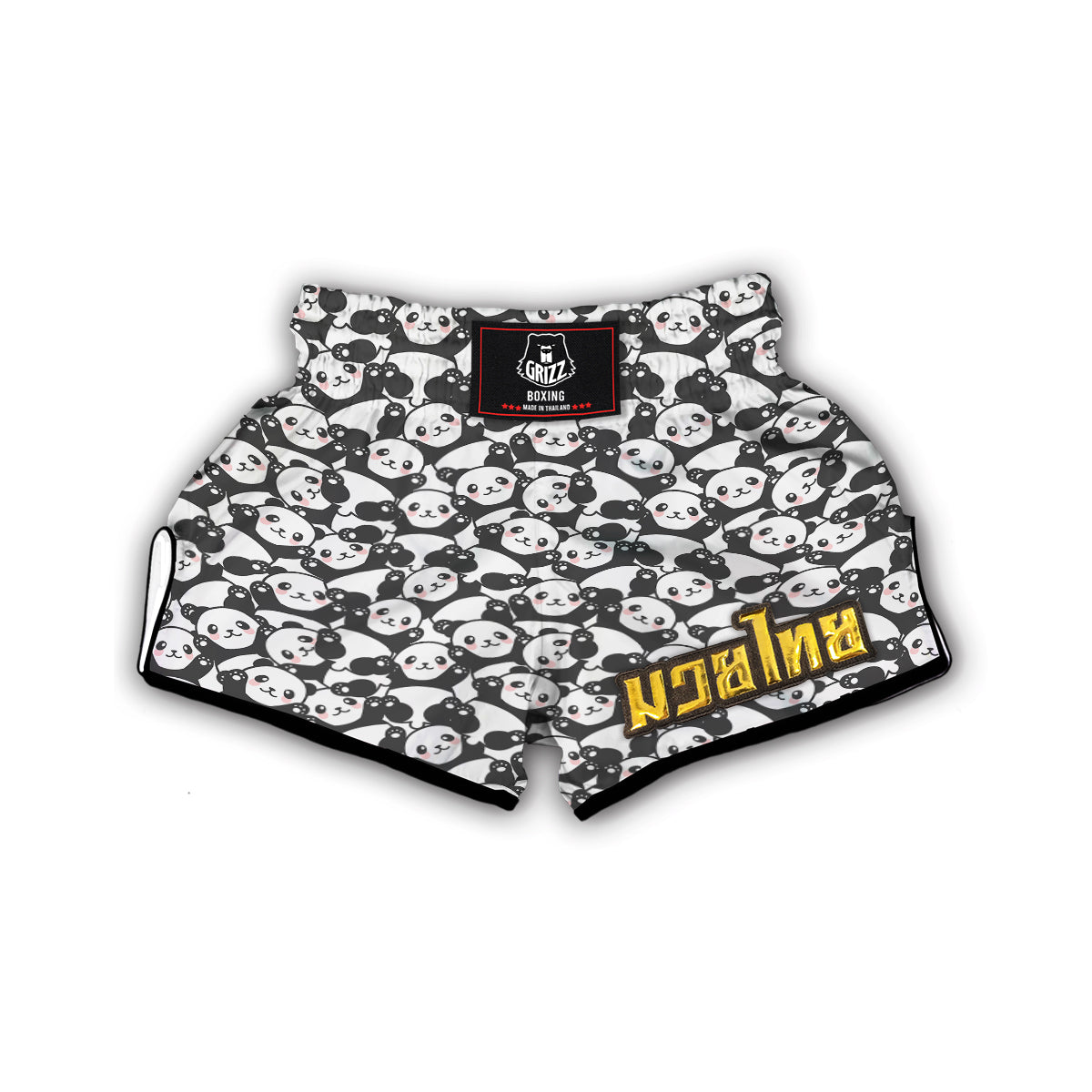 Baby Panda Pattern Print Muay Thai Boxing Shorts-grizzshop