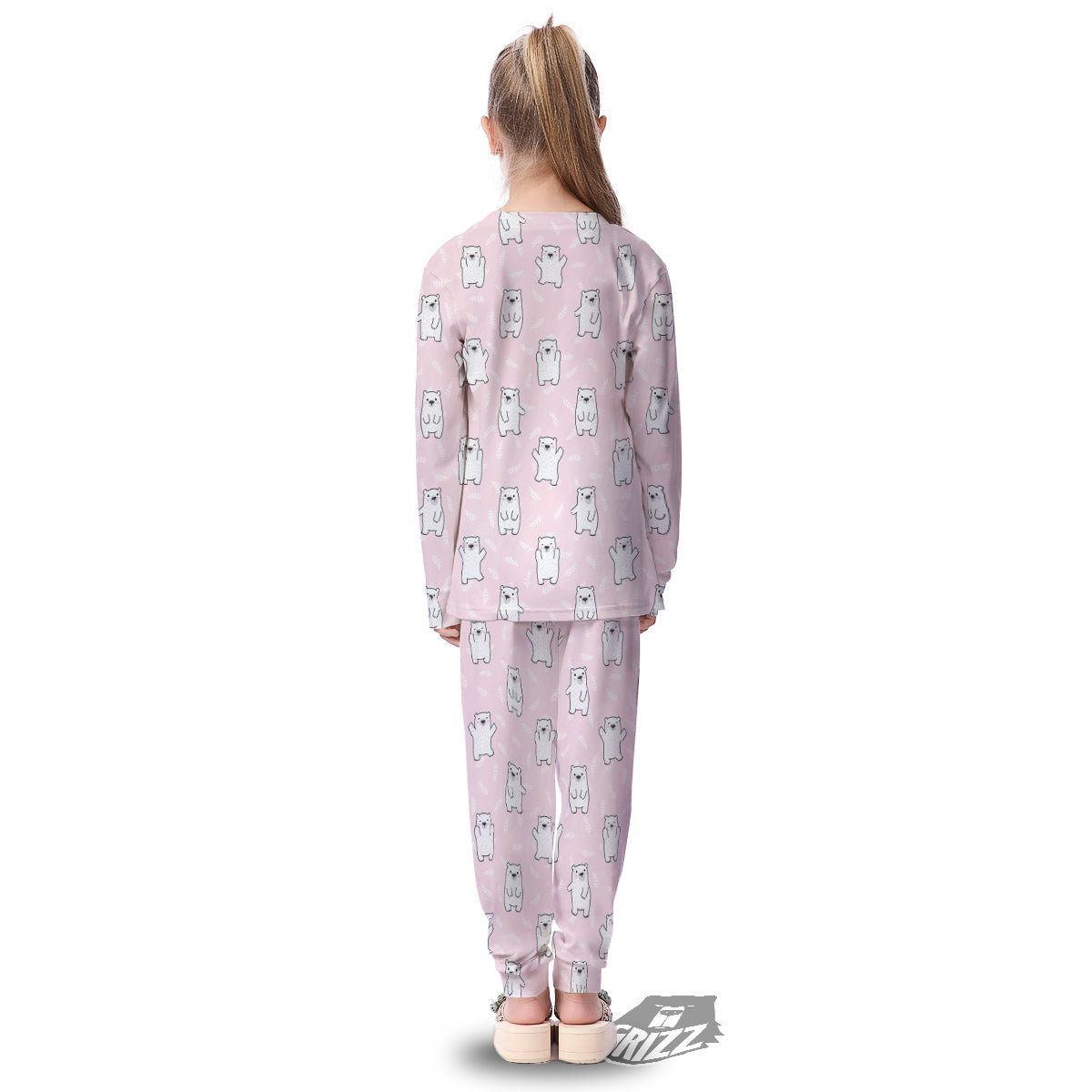 Baby Polar Bear White Print Pattern Kid's Pajamas-grizzshop