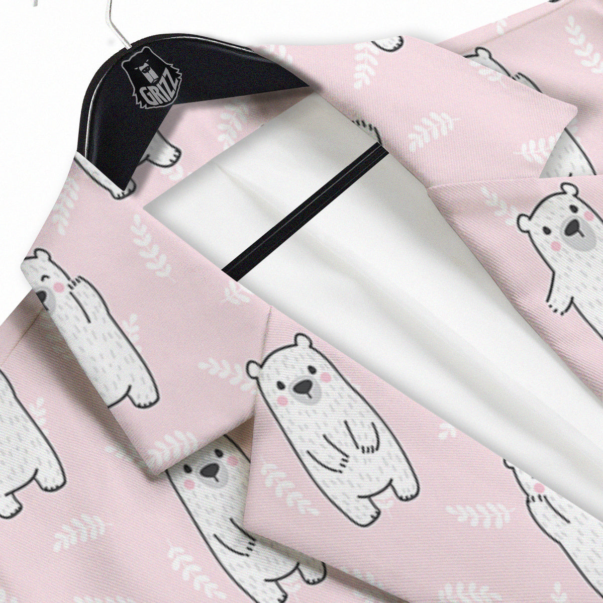 Baby Polar Bear White Print Pattern Men's Sport Coat-grizzshop