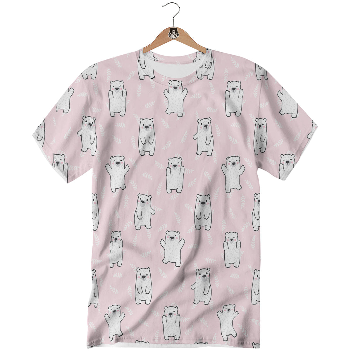 Baby Polar Bear White Print Pattern T-Shirt-grizzshop