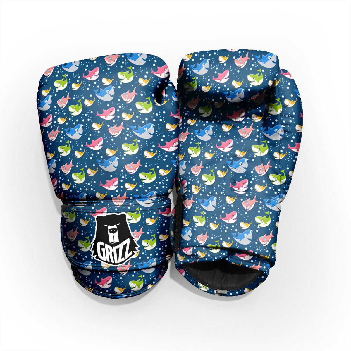 Baby Sharks Colorful Print Pattern Pro Boxing Glove