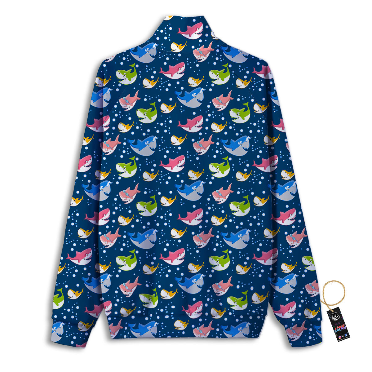 Baby Sharks Colorful Print Pattern Track Jacket-grizzshop