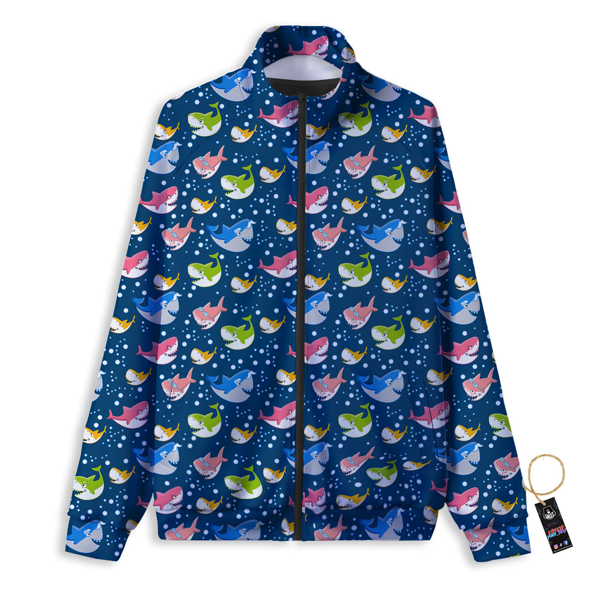 Baby Sharks Colorful Print Pattern Track Jacket-grizzshop