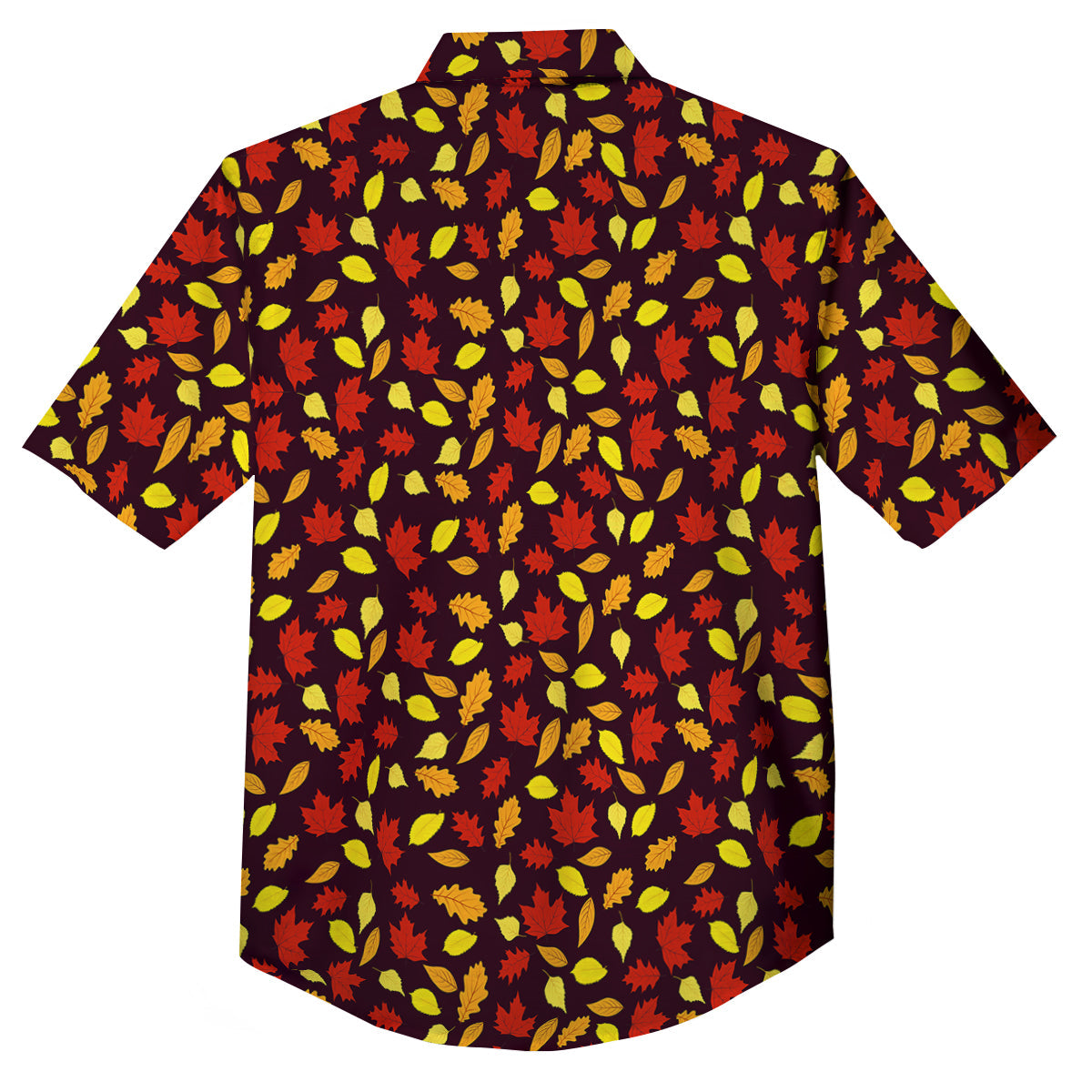 Back And Elm Maple Leave Print Pattern Button Up Shirt-grizzshop