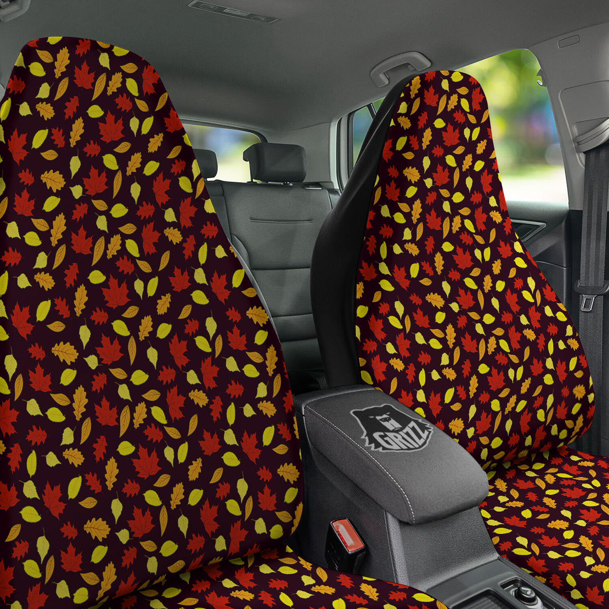 Back And Elm Maple Leave Print Pattern Car Seat Covers-grizzshop