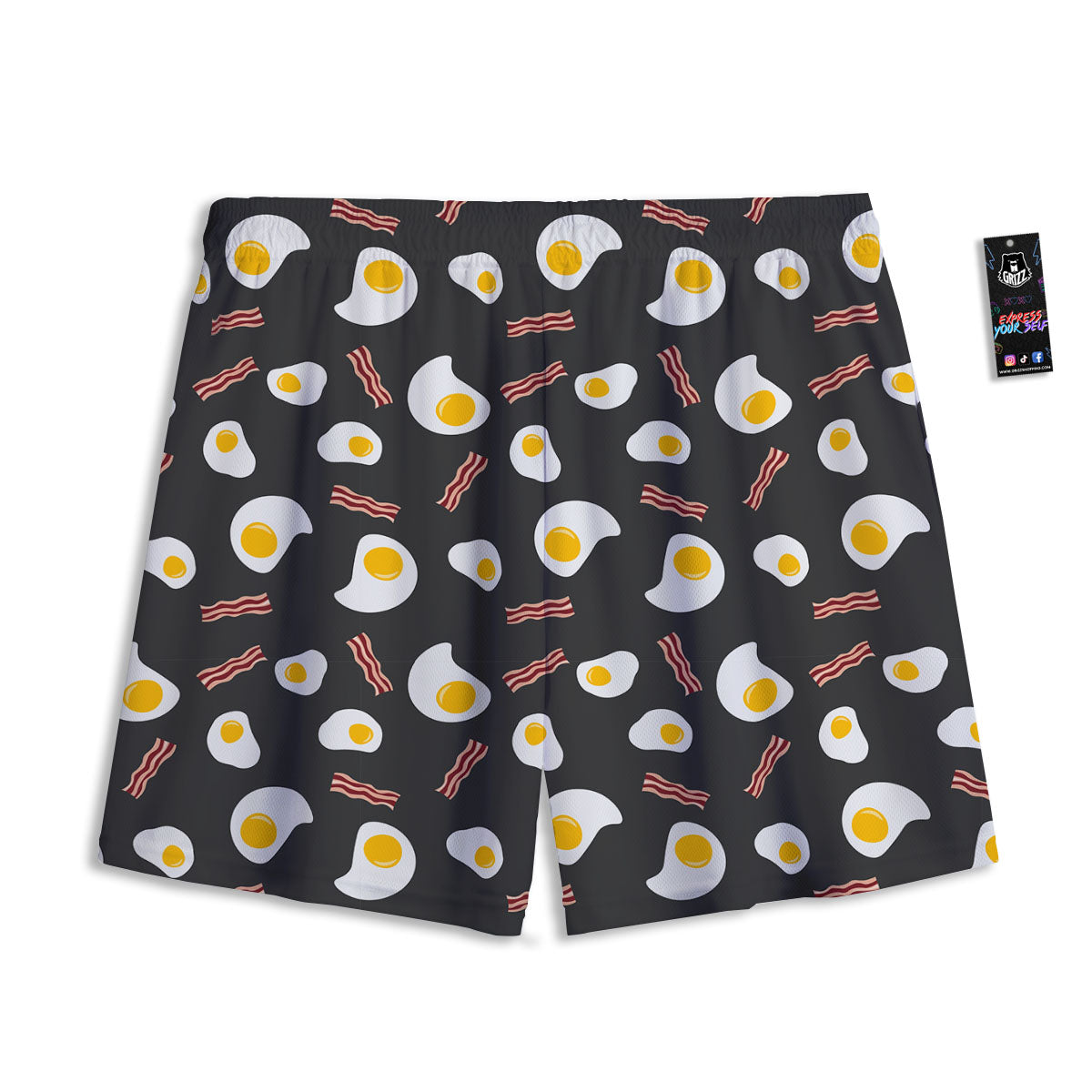 Buffalo Plaid Grey Print Pattern Mesh Shorts