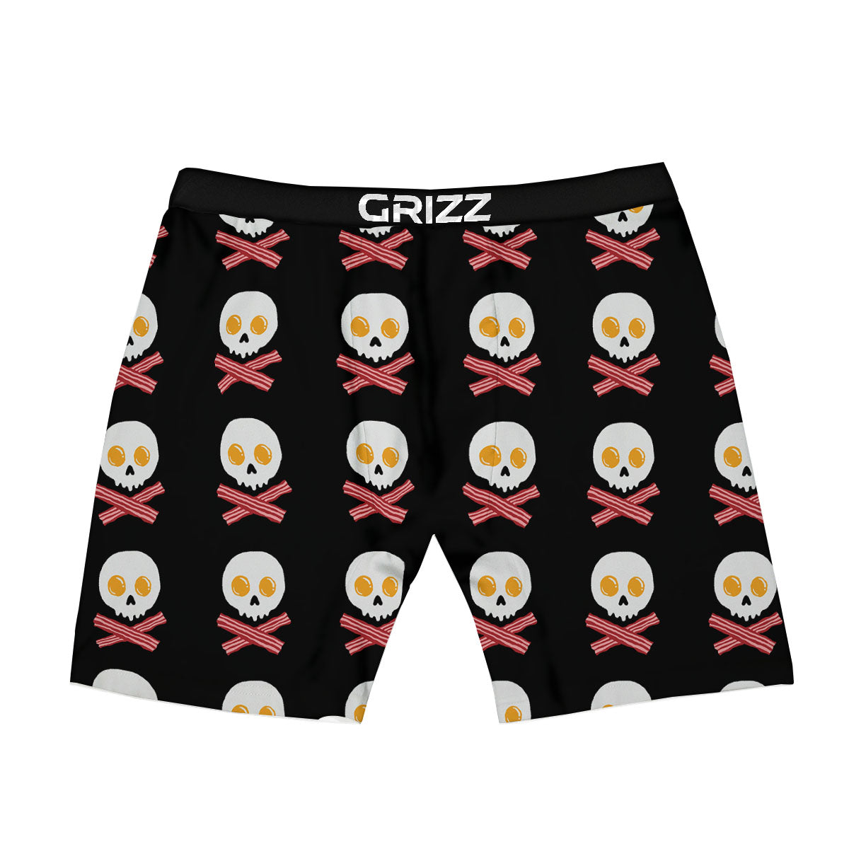 Bacon And Skull Fried Egg Print Pattern Boxer Briefs-grizzshop
