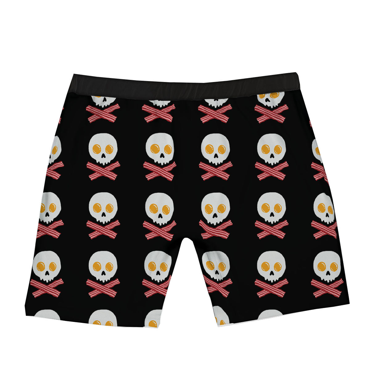 Bacon And Skull Fried Egg Print Pattern Boxer Briefs-grizzshop