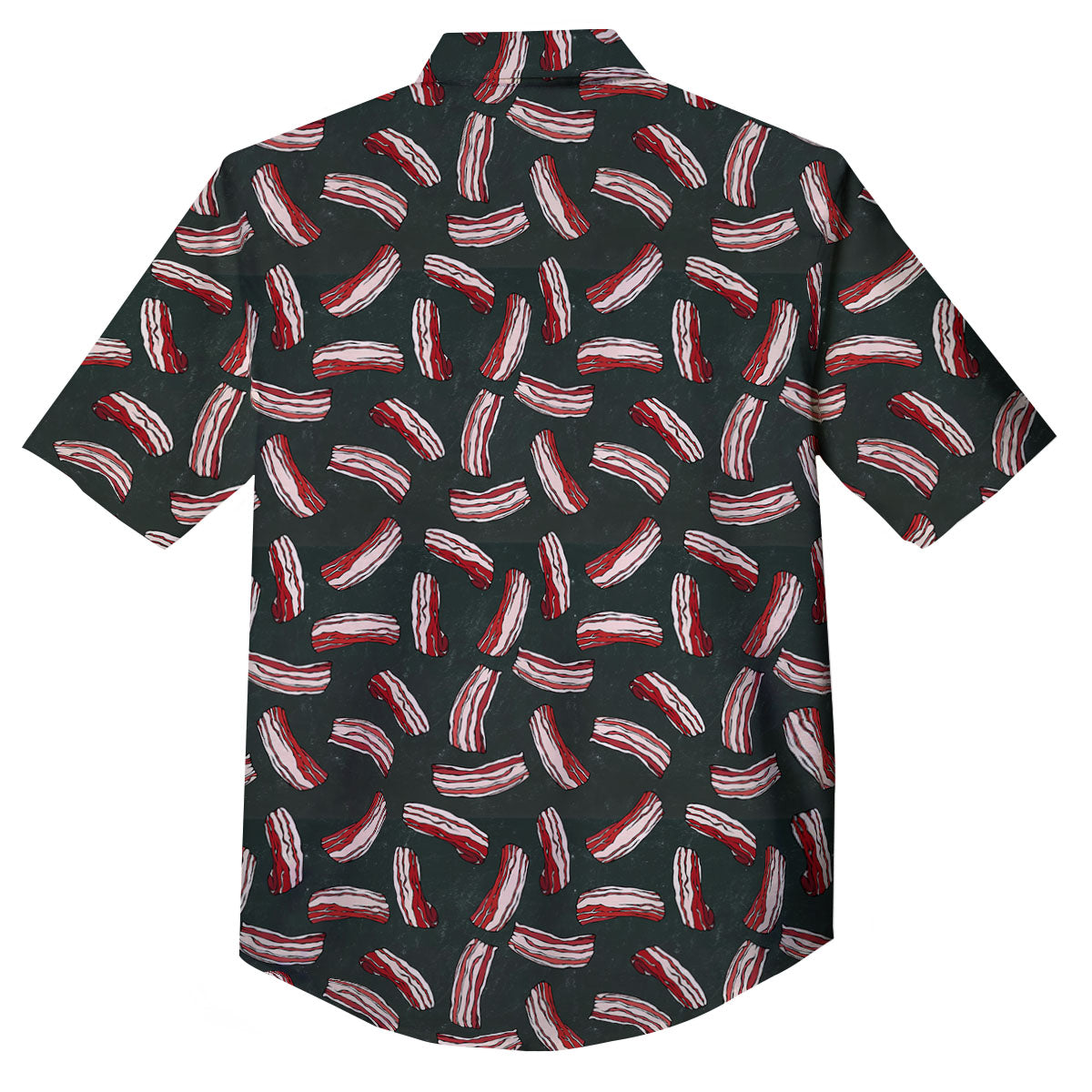 Bacon Black Print Pattern Button Up Shirt-grizzshop