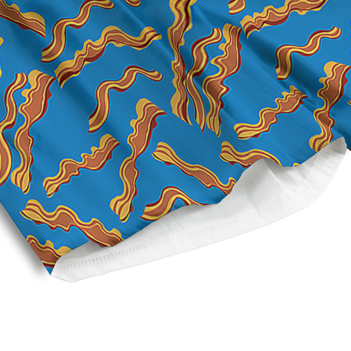 Bacon Blue Crispy Print Pattern Men's Athletic Shorts
