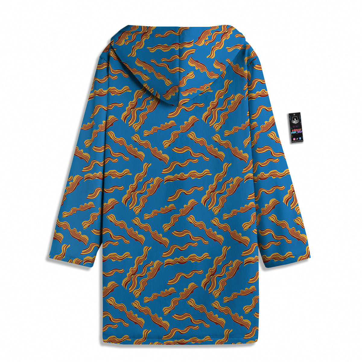 Bacon Blue Crispy Print Pattern Men's Windbreaker Jacket-grizzshop