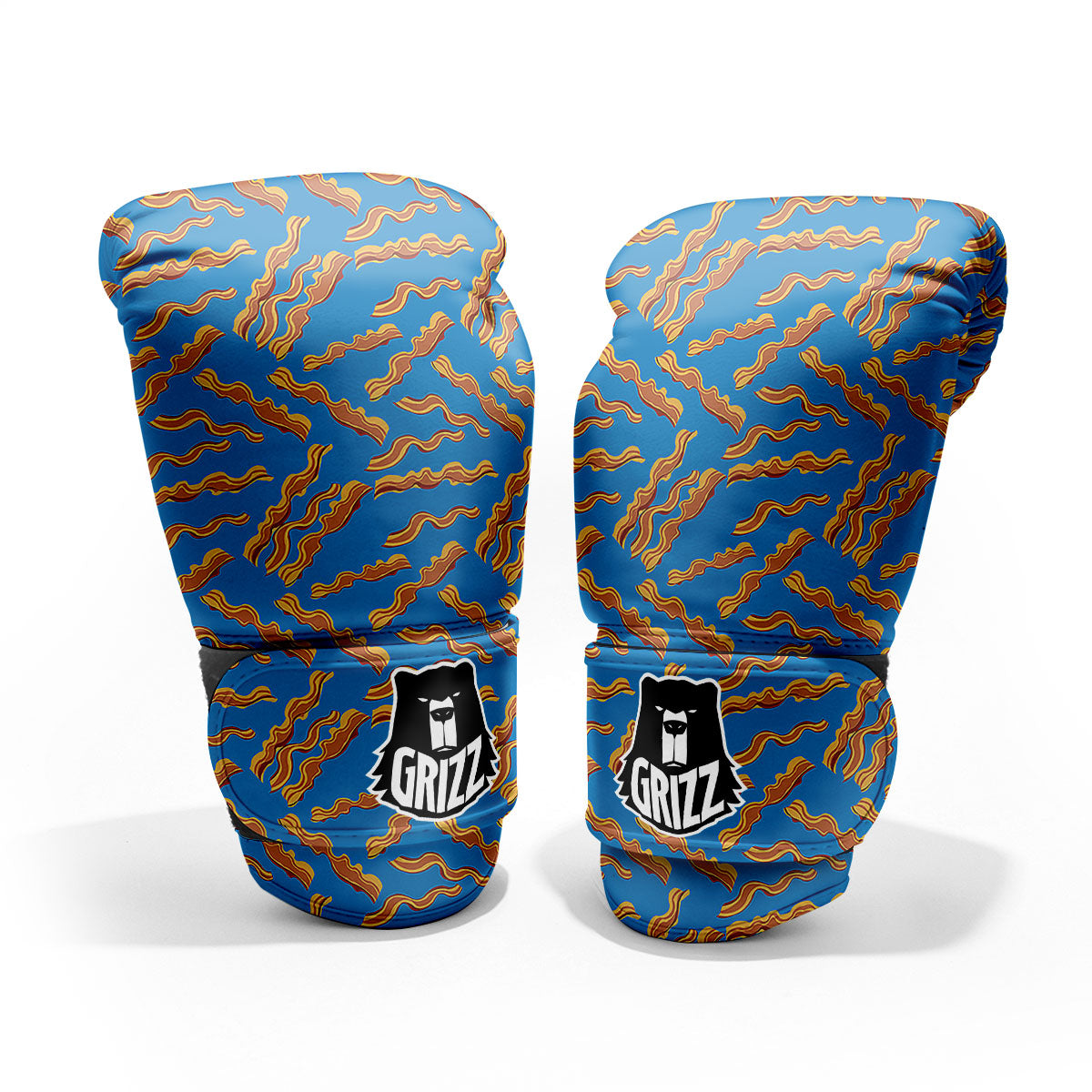 Bacon Blue Crispy Print Pattern Pro Boxing Glove