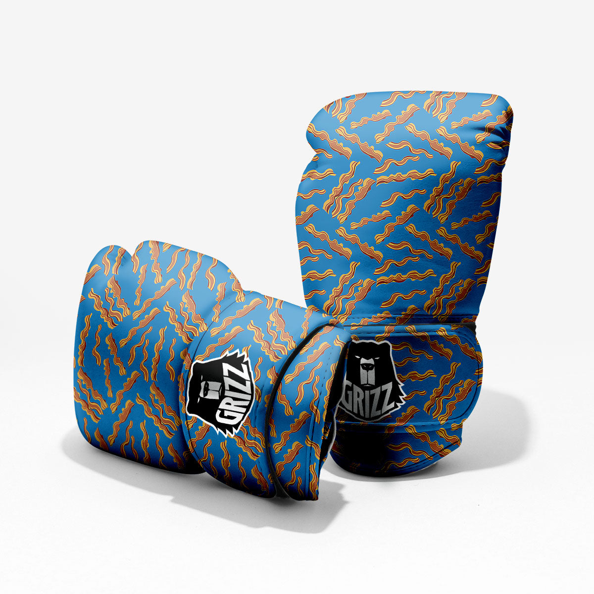 Bacon Blue Crispy Print Pattern Pro Boxing Glove