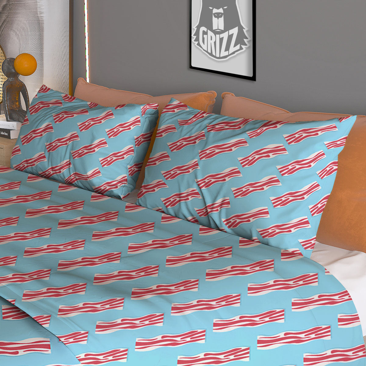 Bamboo And Cute Panda Print Pattern Duvet Cover Bedding Set