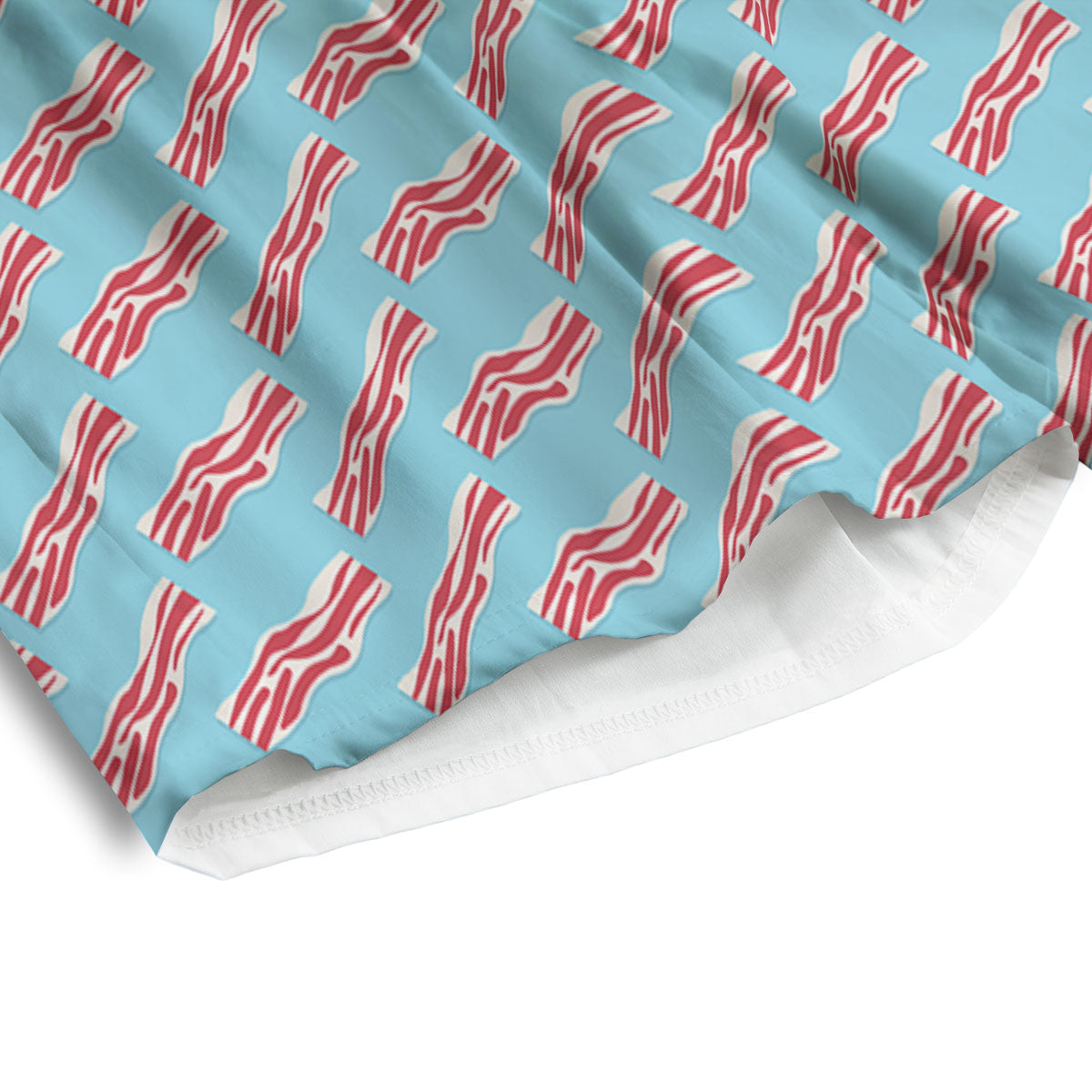 Bacon Blue Print Pattern Men's Athletic Shorts