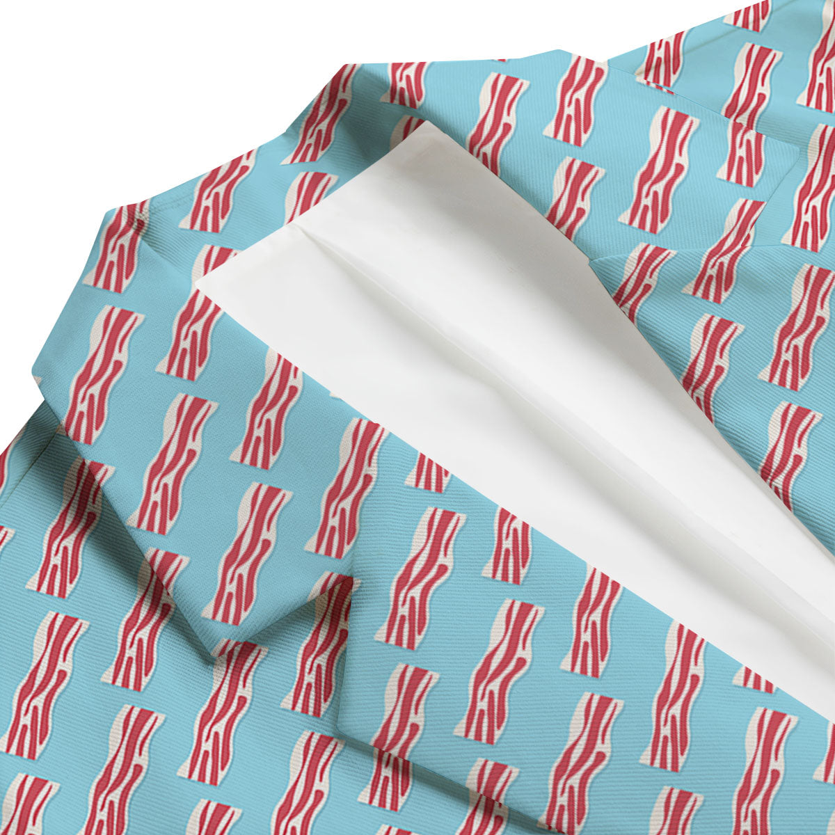 Bacon Blue Print Pattern Men's Blazer-grizzshop