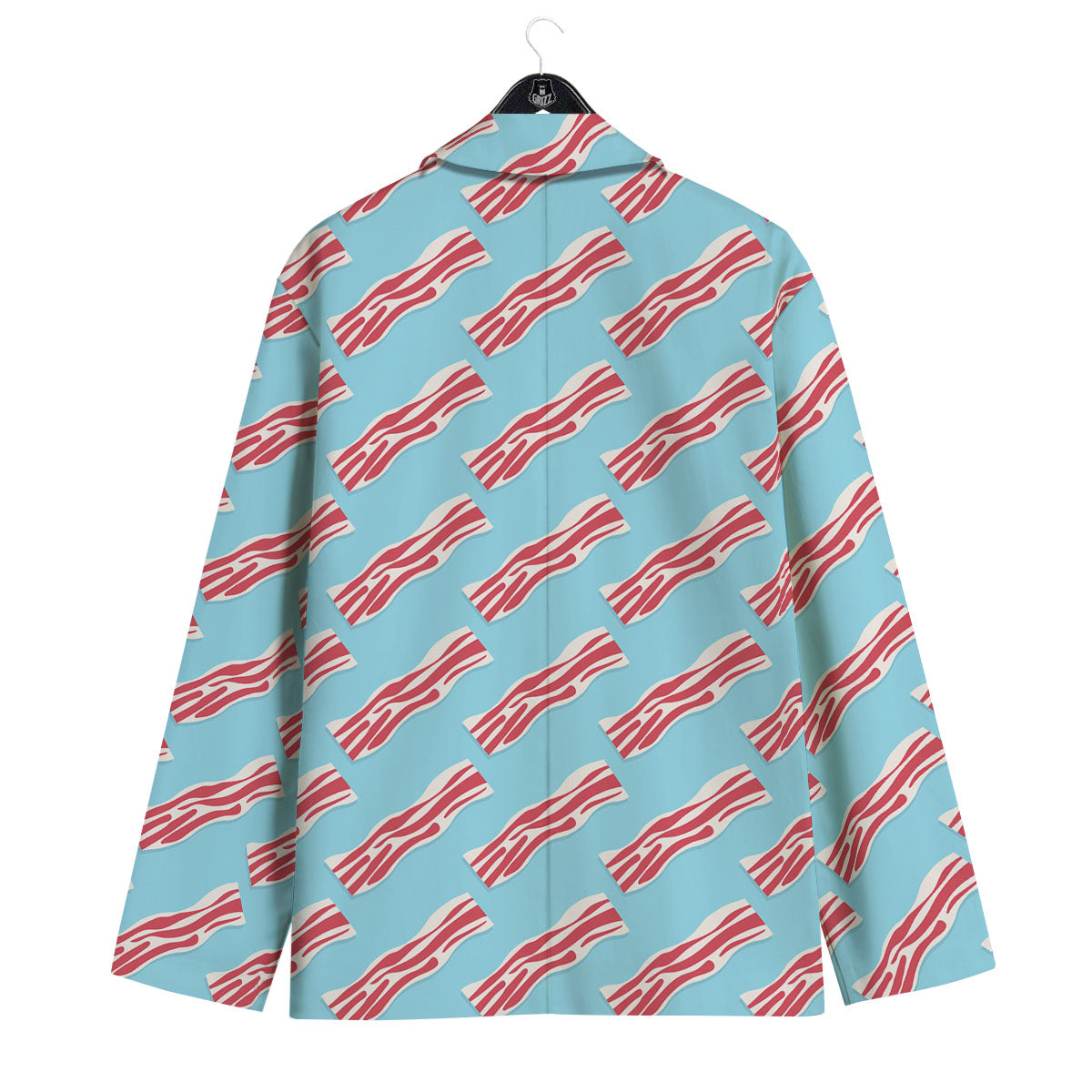 Bacon Blue Print Pattern Men's Sport Coat-grizzshop