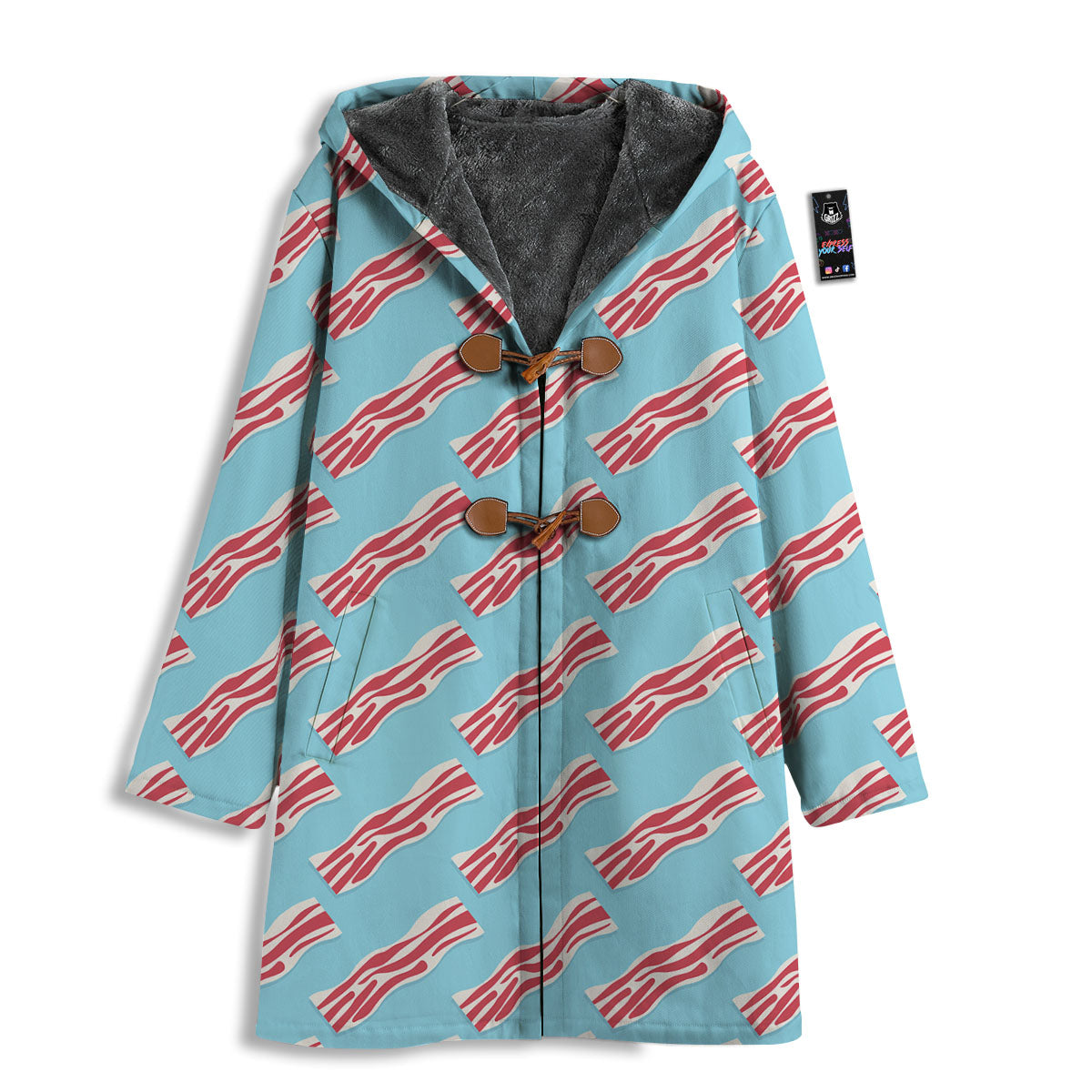 Bacon Blue Print Pattern Men's Windbreaker Jacket-grizzshop