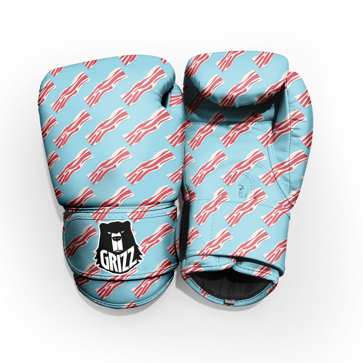 Bacon Blue Print Pattern Pro Boxing Glove
