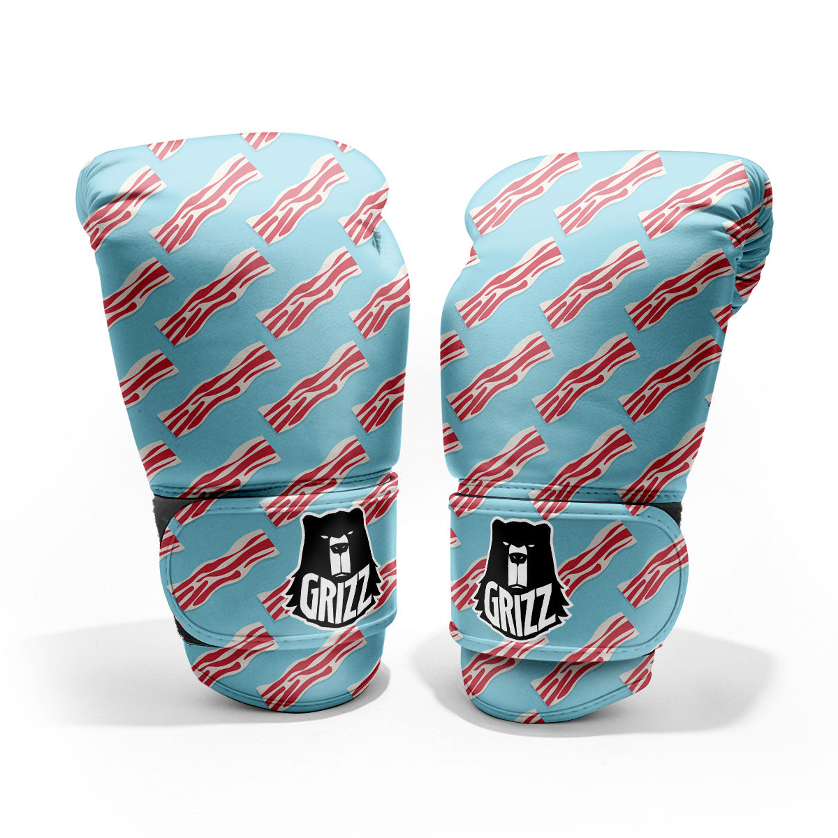 Bacon Blue Print Pattern Pro Boxing Glove