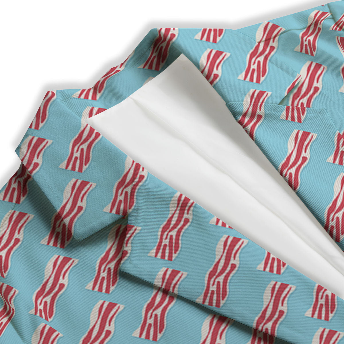 Bacon Blue Print Pattern Women's Blazer-grizzshop