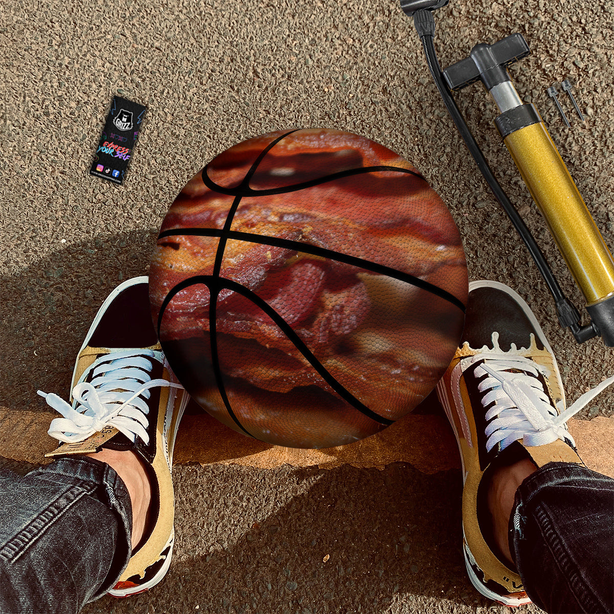 Bacon Crispy Print Basketball-grizzshop