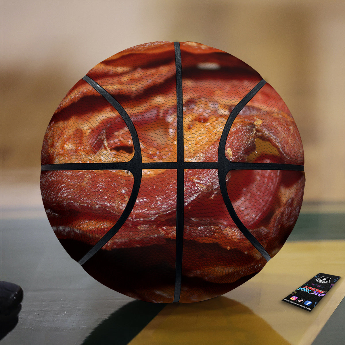 Bacon Crispy Print Basketball-grizzshop
