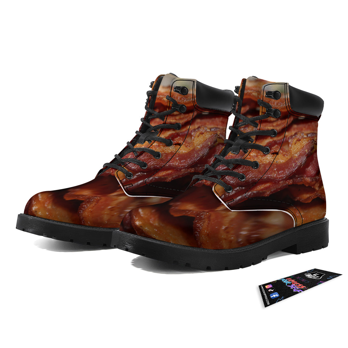 Bacon Crispy Print Boots-grizzshop