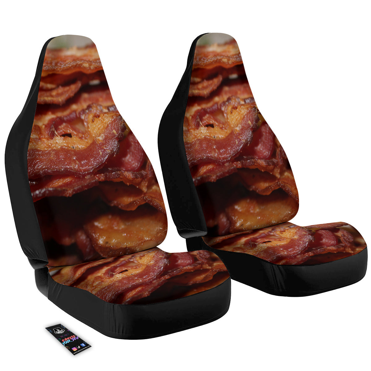 Bacon Crispy Print Car Seat Covers-grizzshop
