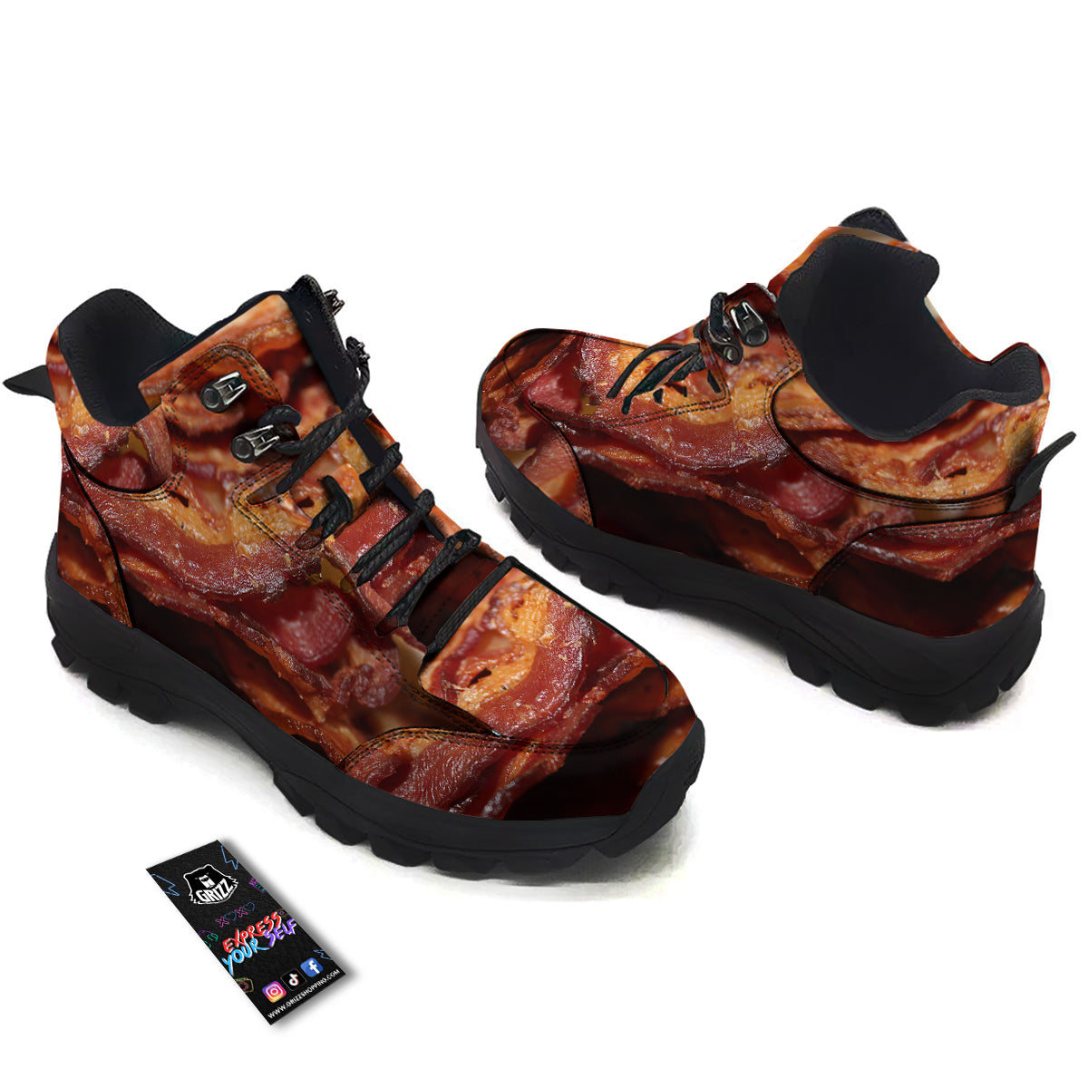 Bacon Crispy Print Hiking Shoes-grizzshop