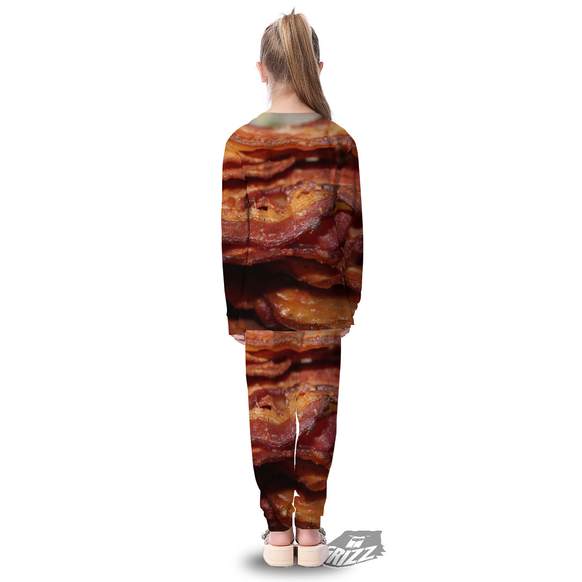 Bacon Crispy Print Kid's Pajamas-grizzshop