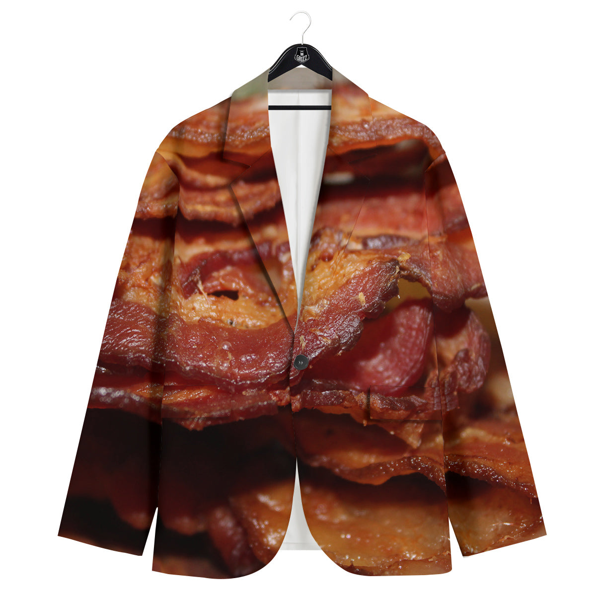 Bacon Crispy Print Men's Sport Coat-grizzshop
