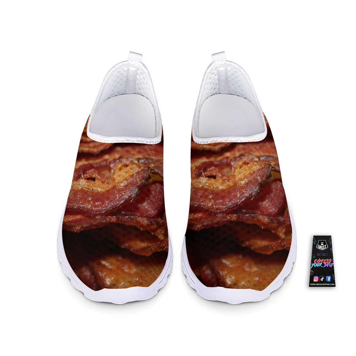 Bacon Crispy Print Nurse Shoes-grizzshop