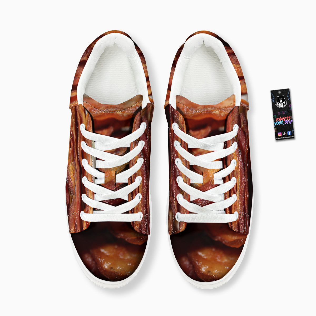 Bacon Crispy Print Platform Shoes-grizzshop