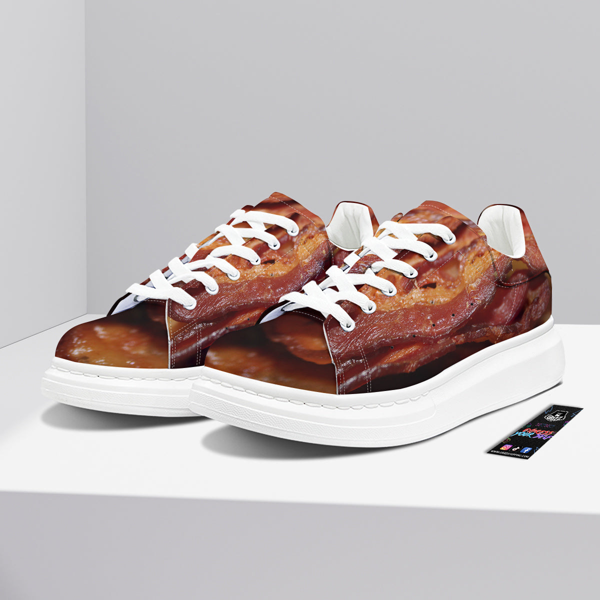 Bacon Crispy Print Platform Shoes-grizzshop