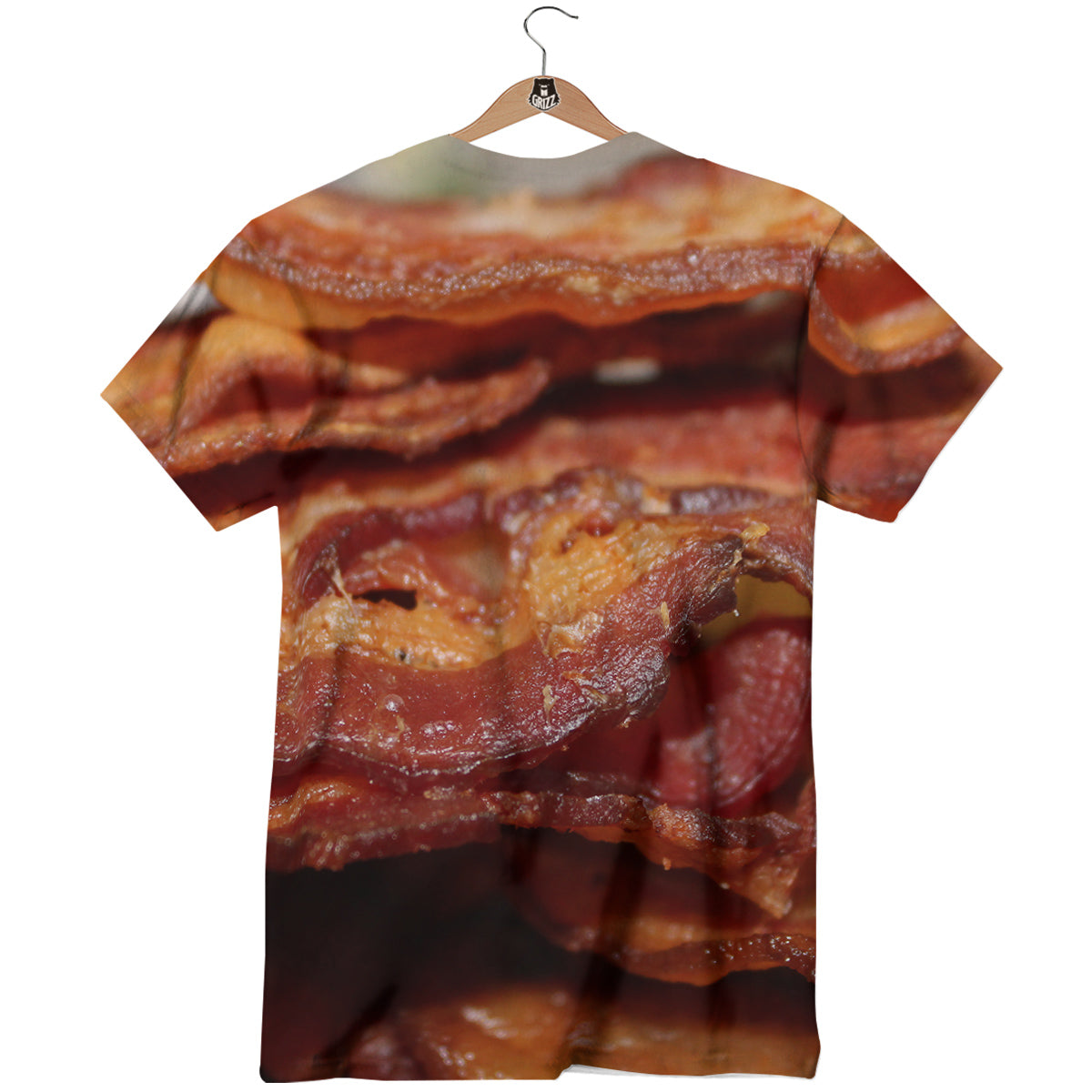 Bacon Crispy Print T-Shirt-grizzshop
