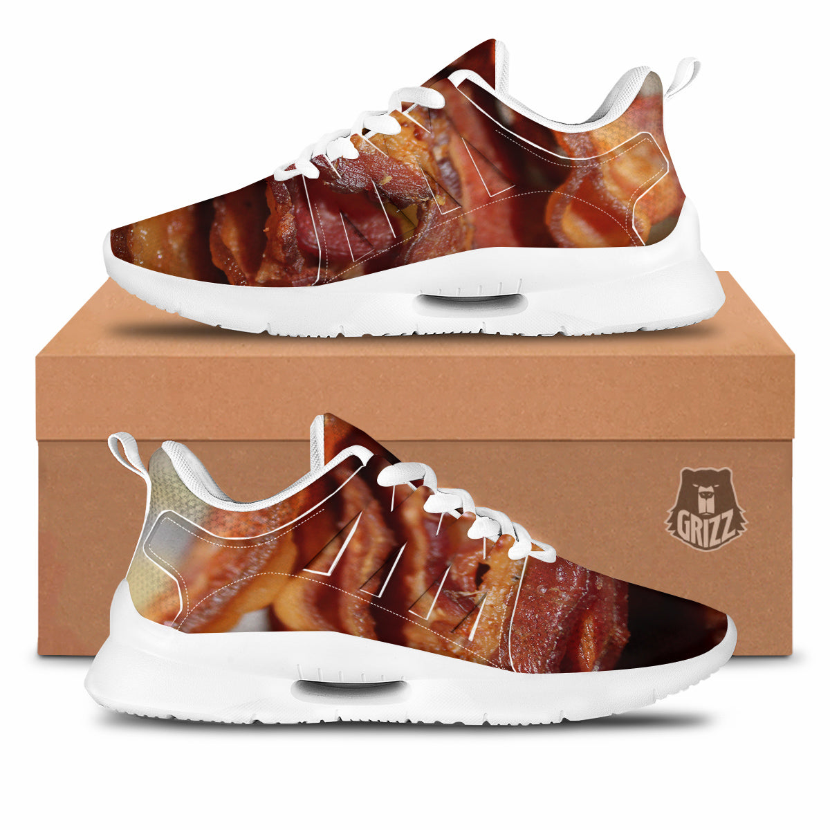 Bacon Crispy Print Tennis Shoes-grizzshop