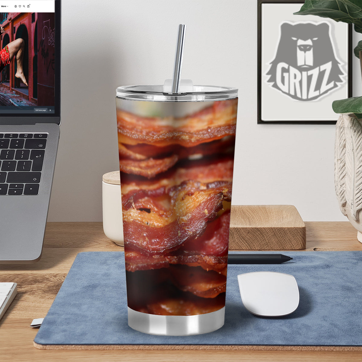 Bacon Crispy Print Tumbler-grizzshop